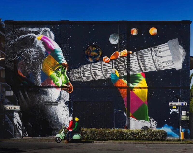 Cobra Art（コブラアート）オランダ製　PLEXIGLASS（プレキシガラス）モダンアート Kobra's New Mural in Pisa - Galileo and the Tower